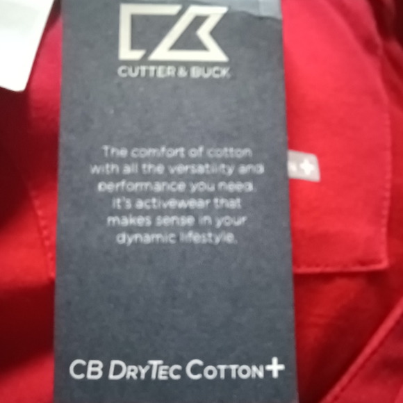 CUTTER & BUCK RED DRYTEC POLO GOLF SHIRT NWT LARGE - Picture 4 of 16